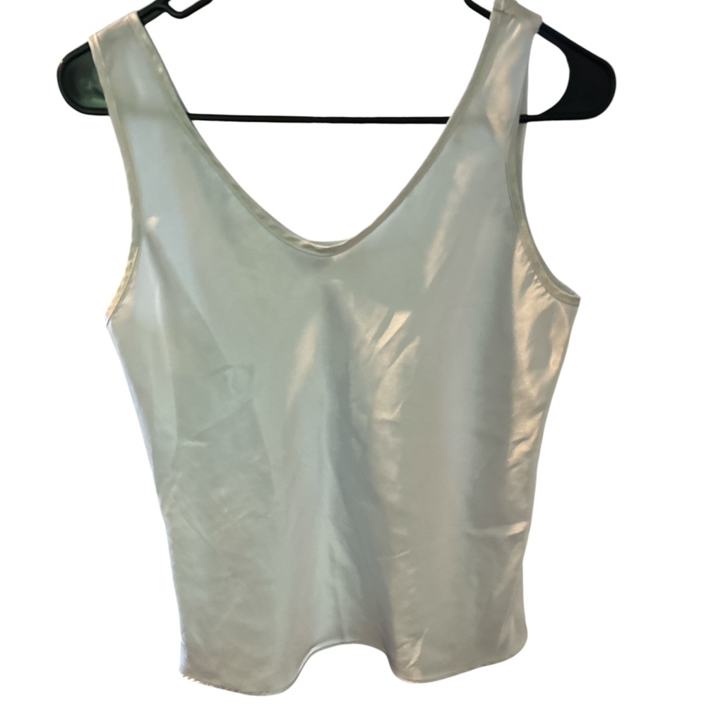 Elegant White Satin Women's Top
